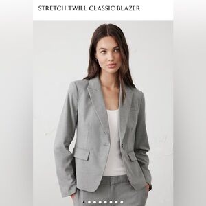 Banana Republic Women's Stretch Twill Blazer Heather Gray Size 4 New